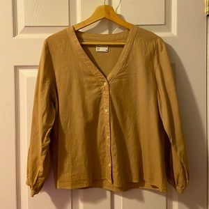 Frank & Oak - 100% Cotton Button Down Blouse - Size Small